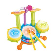 JoyBaby 音樂鼓 兒童爵士鼓 電動燈光玩具, 1個