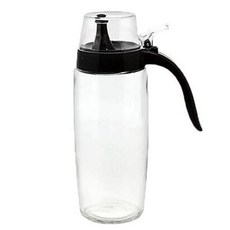 시노글라스 유리 오일병 소스 드레싱 기름 보틀 오일 디스펜서 500ml, 1개, 다크그레이