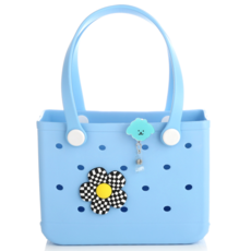 조온하루 실리콘 다용도 EVA 목욕바구니 비치백, 스카이블루_파츠