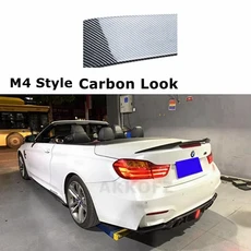 BMW 4 시리즈 F33 14-20 카본 리어 범퍼 립 스포일러 MP M4 PSM 스타일 호환, M4 스타일 카본 룩