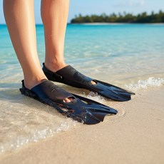 더번지 스노클링 오리발 실내수영장오리발