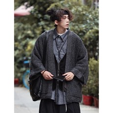 APXT 大碼針織外套男 美拉德秋冬季日系復古菠蘿紋寬鬆開衫毛衣