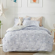 슈퍼싱글 유아 모달이불 패드 세트 침구, 이불단품, 블루그레이