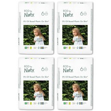 [Eco by Naty] 네띠 친환경 밴드 기저귀 6단계 17매 x 4팩, 68매