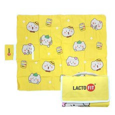 락토핏골드 피크닉 매트 휴대용 돗자리, 락토핏 휴대용 피크닉 방수 매트 돗자리 -디카라이프-, 노랑색