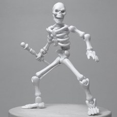 라푸유 막마 구체관절피규어 자석형 해골 액션피겨 구체관절 피규어 자유롭게 움직이는 캐릭터 구체관절인형 악마피규어 흑기사 액션피규어, 1개, 화이트, 135mm