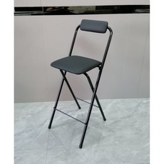 간단한 접이식 49cm 높은의자 틈새 메이크업 높이조절 좌식 바턴더 내추럴 회의용, 1개