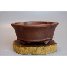 小樹安每 中國盆缽-宜興孫偉 紫泥木瓜鉢 15cm沙拉碗 水果碗 點心碗, 1個, 紫泥