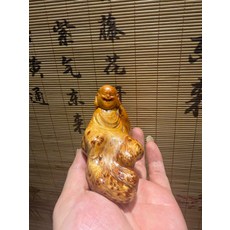太行崖柏 彌勒佛 手把件, 如圖所示, 1個