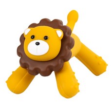 環保咬牙 固齒器 磨牙玩具 軟膠咬牙玩具, 1個, 動物咬牙.獅子