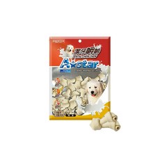 A-Star 牛奶潔牙嚼嚼棒 潔牙骨 磨牙骨 狗零食 S M尺寸 幫助口腔健康, 1個, 嚼嚼骨節,M, 360g