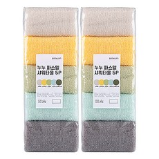 국내생산 모던 샤워타올, 혼합색상, 1세트, 10개입