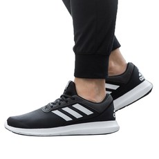 adidas 愛迪達 CORE RC 男士日常跑步鞋黑色白色 PG3903