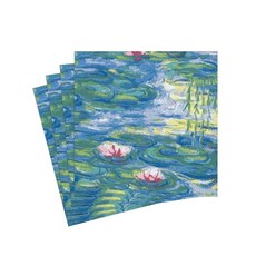 카스파리 님페아스 종이 칵테일 냅킨 패키지당 20개 Caspari Nympheas Paper Cocktail Napkins 20 Per Package, 1, 1개