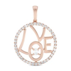 LB 익스클루시브 중고 러브 14K 로즈 골드 다이아몬드 펜던트