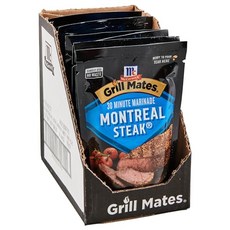 맥코믹 그릴 메이트 몬트리올 스테이크 30분 마리네이드 1 McCormick Grill Mates Montreal Steak 30 Minute Marinade 5 oz (Pac, 5온스(6개들이 팩), 1개