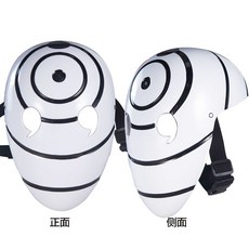 帶土面具按壓發光日本動漫cosplay化妝道具白麪具帶土頭盔發光款, 1個, 三勾玉帶土頭盔（不發光）