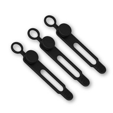 코지박스 자석 실리콘 케이블 타이 선정리 홀더 후크 전선정리, 블랙, 10개