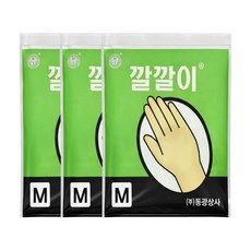 오라이브 동광상사 깔깔이 라텍스 미용장갑 중형 M, 3개, 아이보리