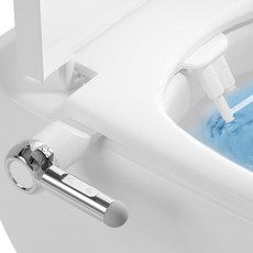 울트라 슬림 비데 변기 시트 DIY 쉬운 설치 후방 및 여성 세척(접이식 이중 노즐) 시트용 비전기 RV 화장실 스프레이 부착물 2가지 압력 제어 기능 포함118374, 울트라 슬림 비데 변기 시트, DIY 쉬운 설치, 후방