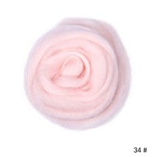MIUSIE 100g/50g 바늘 Felting 라이트 핑크 육체 Felting 양모 로빙 섬유 손 회전 DIY 공예 Felting 양모 섬유 재료, 34, 50 그램, 1개