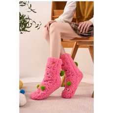 Siluno 귀여운 양털 후리스 수면양말1+1