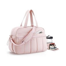 여성용 가방 스마트 짐 젖은 주머니 여행용 더플 위켄더 더플의 가벼운 휴대용 방수 기능, Pink, Large