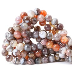 CHEAVAN 60PCS 6mm 천연 인디언 아가미 보석 원형 루즈 비즈 DIY 1 가닥 15", 8 Botswana Sardonyx, 8mm 45PCS