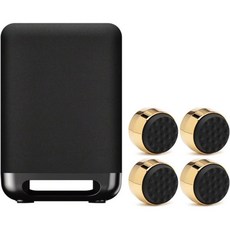 Sony소니 사스 SASW5 300W HTA9/A7000/A5000용 무선 서브우퍼 분리발 포함 번들 4팩 블랙/골드 2개