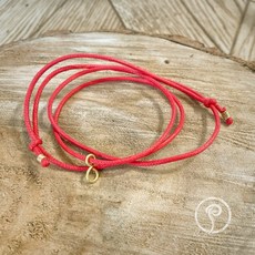 覺定幸福 伸縮款手工製作項鍊繩 純銅蠟繩編織項鍊繩 伸縮項鍊繩 手工項鍊繩, 紅色, 1個