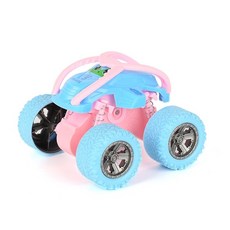 慣性四驅越野車 兒童模型玩具車 耐摔翻滾特技車, A款(防撞欄)馬卡龍藍, 1個