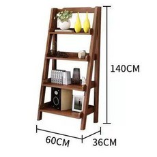원목 사다리 선반 진열 우드 보조 수납 다용도실 좁은, 1단, (4단 월넛) 60cm
