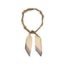 구찌 GG 프린트 실크 스카프