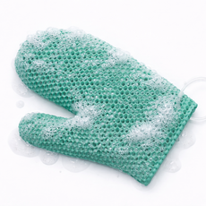 피니시웰 샤워 글러브 반영구 실리콘 벌집 tpu 샤워 장갑 고리 증정, 다크 민트, 1개, 1개입