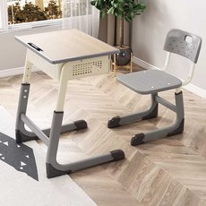 학원 학교 책걸상 공부방 일체형 학원용 세트 접이식 교실, 세트 회색