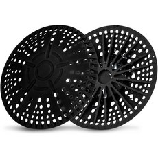 주이 샤워 배수구 헤어 캐처 2팩 5.5인치 실리콘 대형 배수 커버 욕실 샤워용 평평한 미끄럼 방지 트랩 욕조 및 싱크대 스트레이너블랙