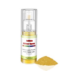 식용 글리터 스프레이 비에어로졸 식품 착색제 광택 분말 Edible Glitter Spray(Gold) Non Aerosol Food Coloring Lustre Powde, 1개, 9g