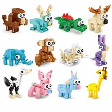 동물 조립블록 소형 블록 공룡 해양 세트 곤충 퍼즐 미니, A03, 1개