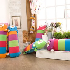 꿀몽 무궁화수예 곰벌레 베개인형 봉제인형 애벌레인형 안아베개, 그린, 1개