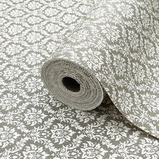 주방 캐비닛 라이너용 서랍 라이너 및 선반 라이너 비접착식 미끄럼 방지 선반 종이 두껍고 강한 그립 방수 쉬운 선반 찬장 책상 그린 격자 무늬 패턴 44.5cm x, 바로크 꽃무늬 패턴