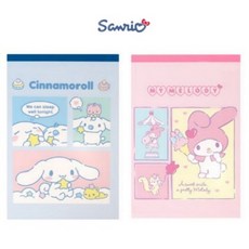 산리오 패드 편지지 쿠로미, 2개, 시나모롤 + 마이멜로디