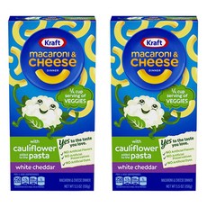 크래프트 마카로니 & 치즈 디너 콜리플라워 파스타 화이트 체다, 2개, 156g