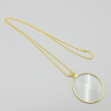 [DND] 금색 체인 목걸이 돋보기 휴대용 확대경 렌즈