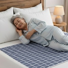 웰메디 보송보송 완벽 방수 안심 방수패드 2종, 그레이(체크)