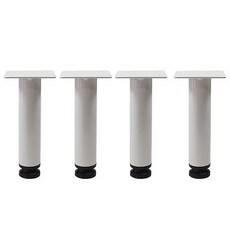 Reform Plus圓形調節腳 150mm 鋼材家具腳, 白色