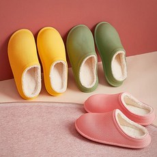 겨울슬리퍼 홈 오피스 학교 따뜻한 보온극세사 방수 슬리퍼 Bello