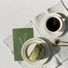 룬 요루 4중 거즈 면 키친크로스 행주 7종 택1 고리 핸드타올 수건 테이블매트, 레온 오렌지, 1개