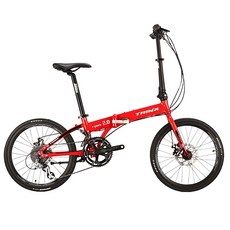 BIKEDNA FLYBIRD 2.0 20寸16速鋁合金摺疊車 52T大齒451輪組碟SHIMANO剎煞變合一, 紅色, 1個