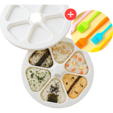 코리아 삼각김밥틀 6구 주먹밥메이커 김밥메이커, 1개, 화이트