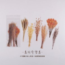 식물 꽃 장식 스티커 잡지 스크랩북 소재, 1개, 1개, 3. 4